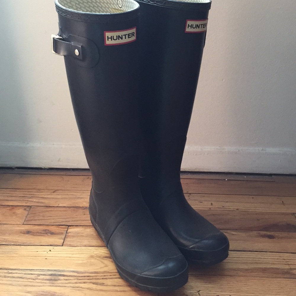 Hunter Original Tall Rain Boots Size 5 in Black